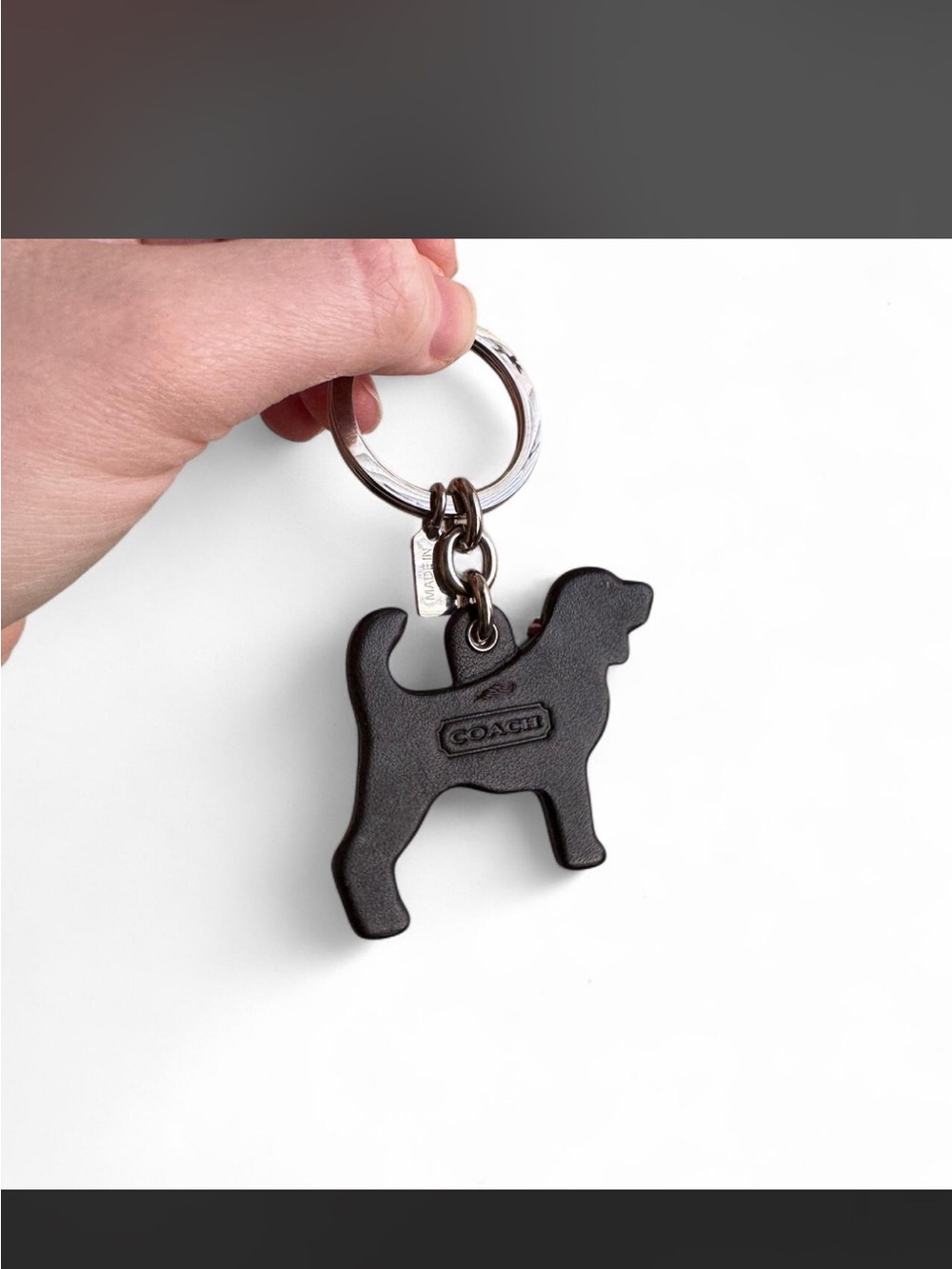 Coach Leather Beagle Keychain - Picture 2 of 3